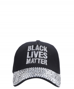 Black Lives Matter Rhinestone Cap CAP00495 BLACK